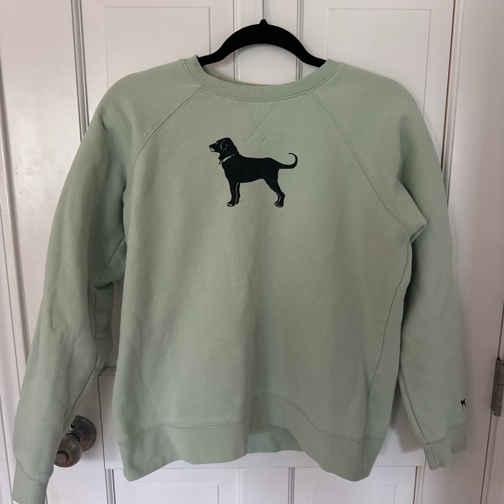 The Black Dog Mint Green Sweatshirt with Black Dog Patch